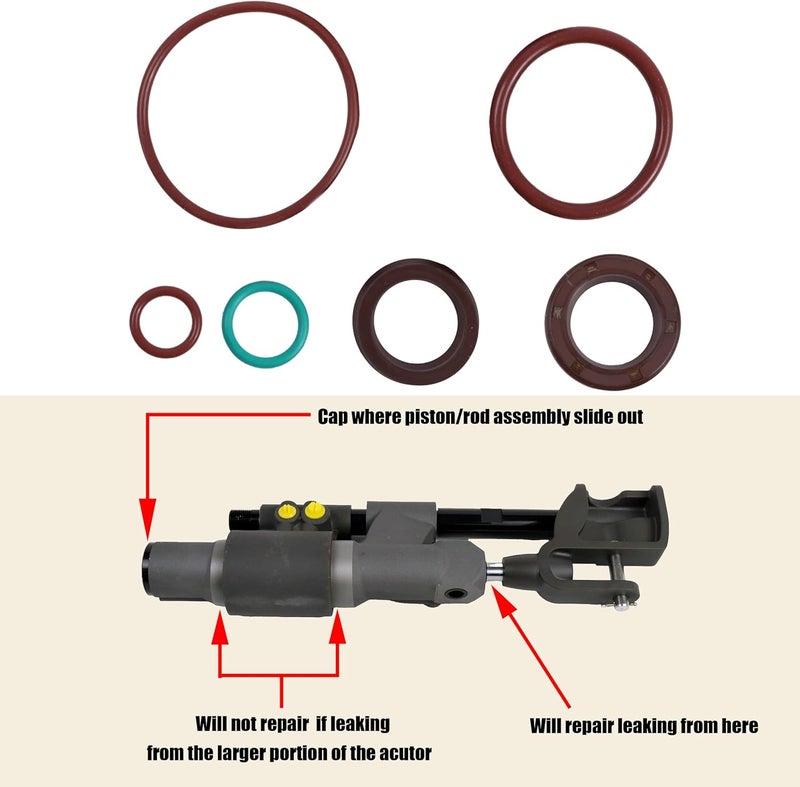 Demfec Actuator Seal Kit Compatible with Volvo Penta Power Steering Actuator 3812269 3860883 3862210 386251 FSM018 Repair Kit - Image 2